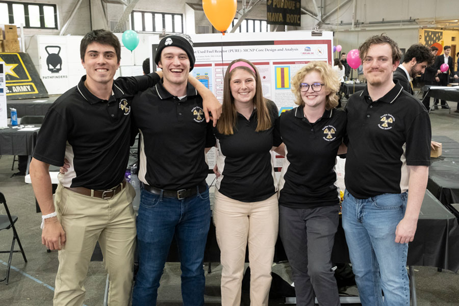 Team RGA poses at the CoE Senior Design Expo (photo by Vincent Walter)